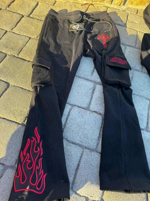 Black Flared Joggers - Legit Legacy