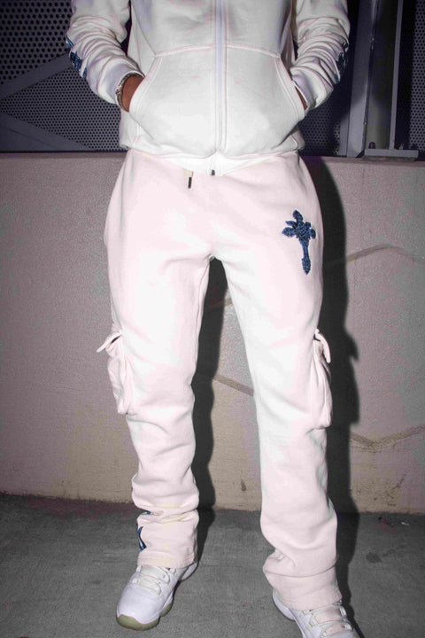 Creme Flared Joggers - Legit Legacy